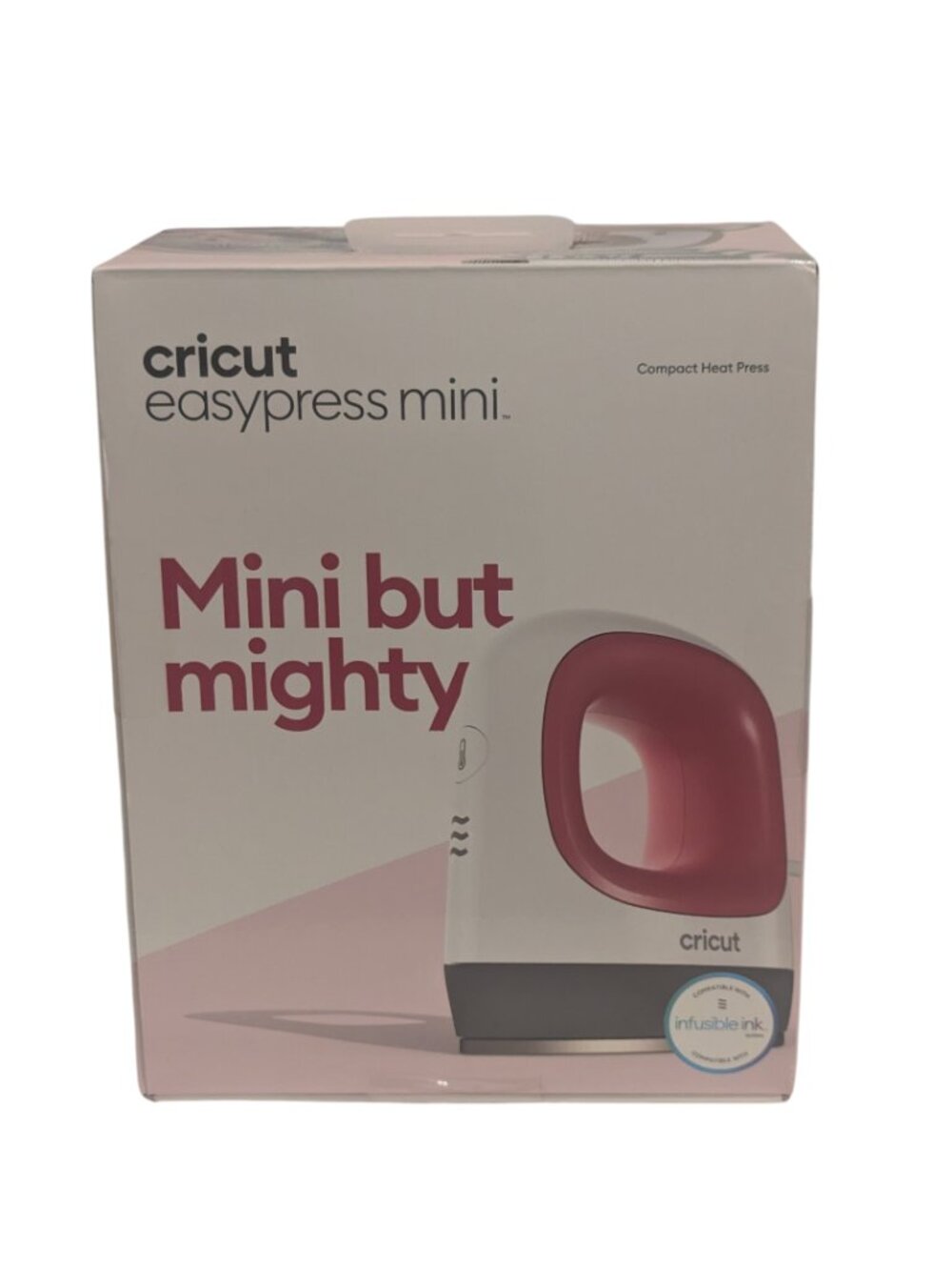 Cricut EasyPress Mini Compact Heat Press Iron – Pink/White – Infusible Ink Compa